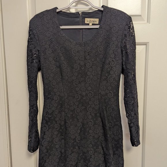 90s Vintage Le Chateau Lace Dress - Size 7, Made in Canada - Picture 3 of 6